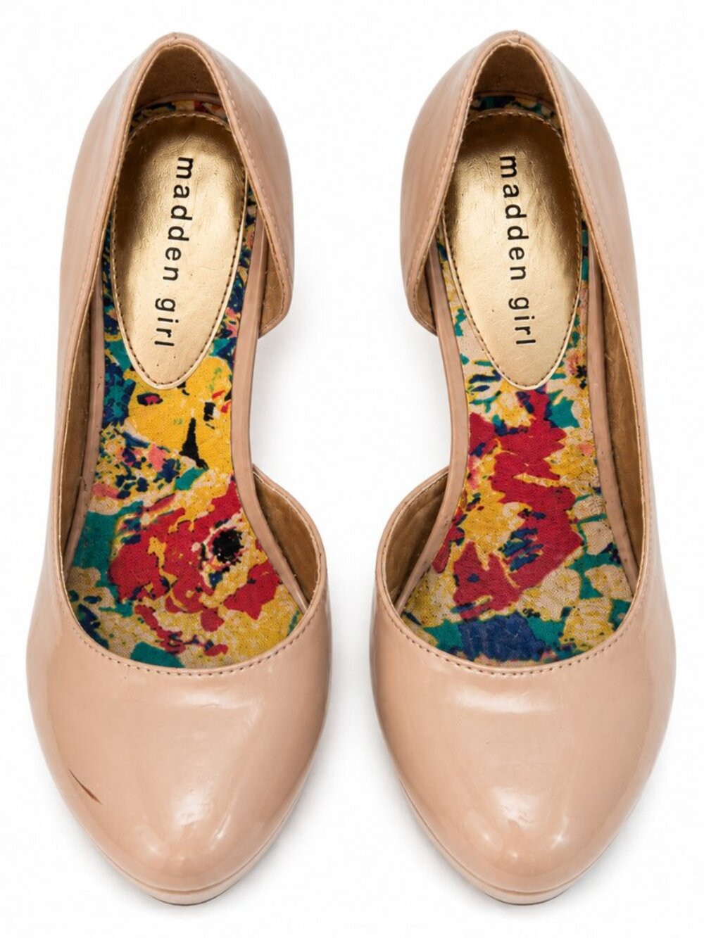 Madden Girl Nude Platform Stiletto Heels (Size 8)